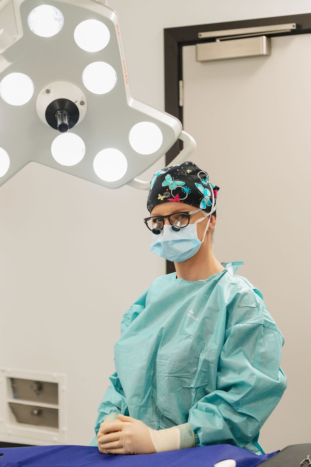 In theatre, ready for surgery